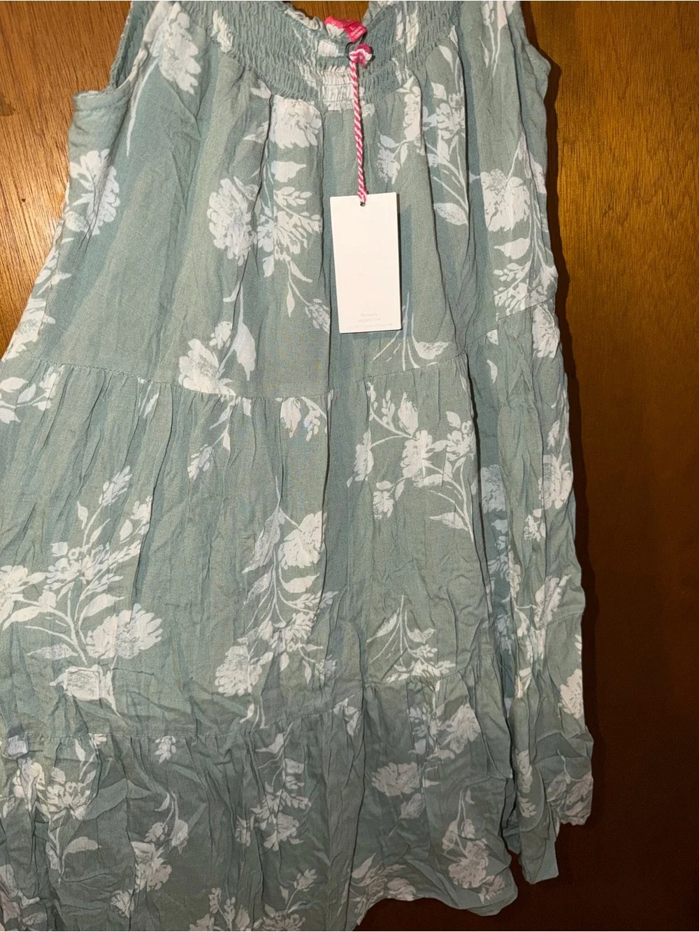 Sage Green Floral Dress - Picture 3 of 5